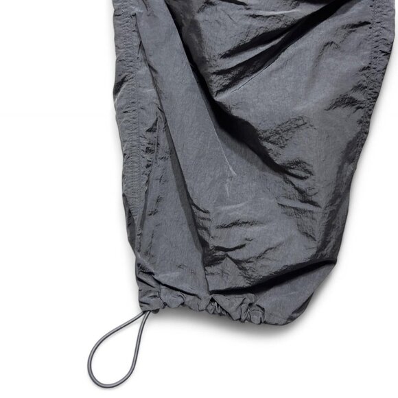 White Fox NWT Be The Moment Cargo Parachute Pants Charcoal With Adjustable Ties - Picture 2 of 6